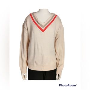 💚 Maison Blanche V Neck Sweater, Size L